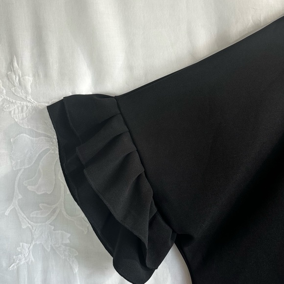 Ekaliy Women’s Black Midi Dress, loose fit midi, Minimalist,Modest Chic, Elegant - Picture 13 of 13